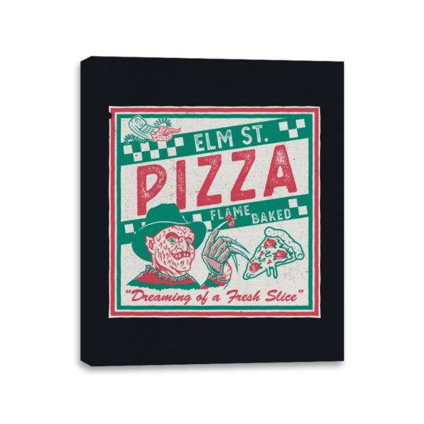 Elm St Pizza - Canvas Wraps Canvas Wraps RIPT Apparel 11x14 / Black