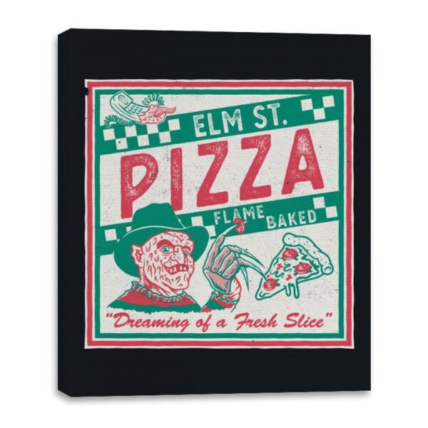 Elm St Pizza - Canvas Wraps Canvas Wraps RIPT Apparel 16x20 / Black