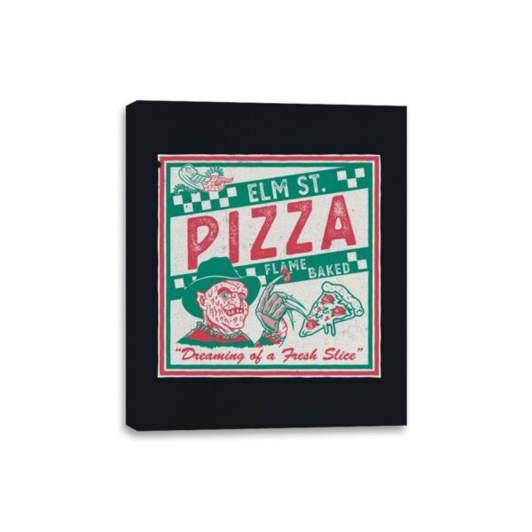 Elm St Pizza - Canvas Wraps Canvas Wraps RIPT Apparel 8x10 / Black