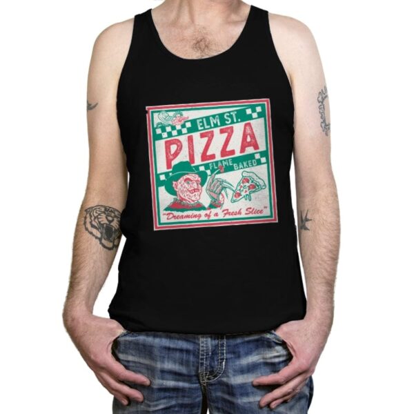 Elm St Pizza - Tanktop Tanktop RIPT Apparel X-Small / Black
