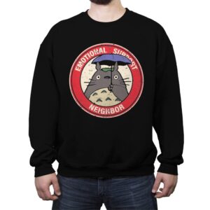 Emotional Support Neighbor - Crew Neck Sweatshirt Crew Neck Sweatshirt RIPT Apparel Small / Black