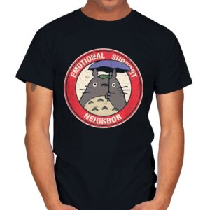 Emotional Support Neighbor - Mens T-Shirts RIPT Apparel Small / Black