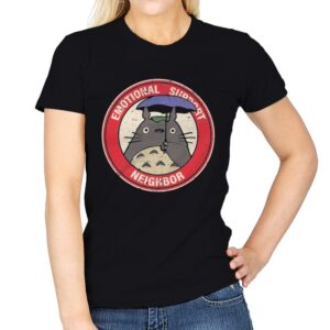 Emotional Support Neighbor - Womens T-Shirts RIPT Apparel Small / Black