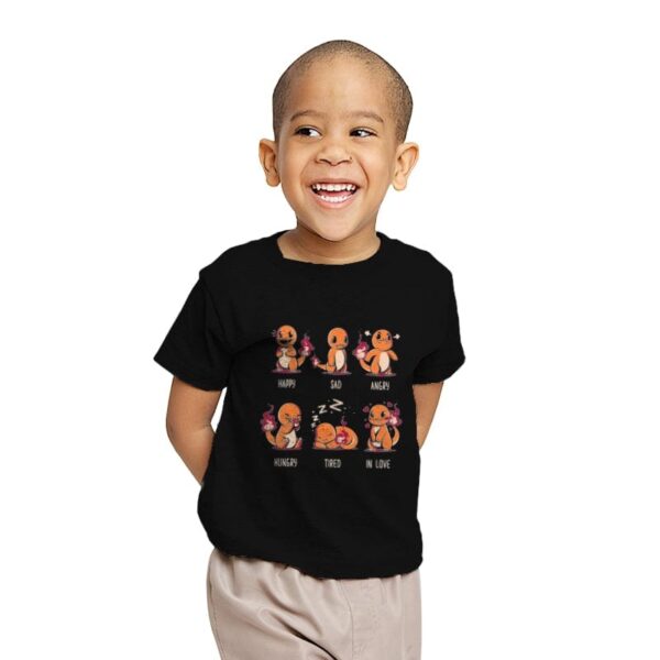 Fire Emotions - Youth T-Shirts RIPT Apparel X-small / Black