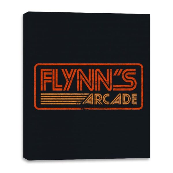 Flynn's Arcade 80s Retro - Canvas Wraps Canvas Wraps RIPT Apparel 16x20 / Black
