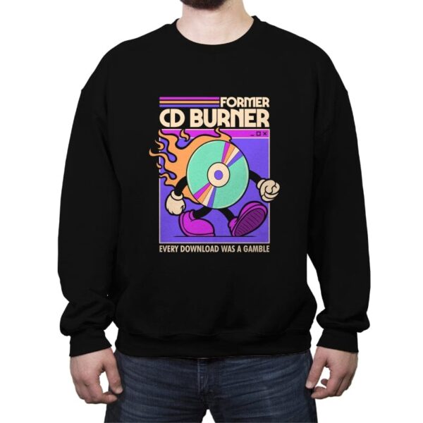 Former Cd Burner - Crew Neck Sweatshirt Crew Neck Sweatshirt RIPT Apparel Small / Black