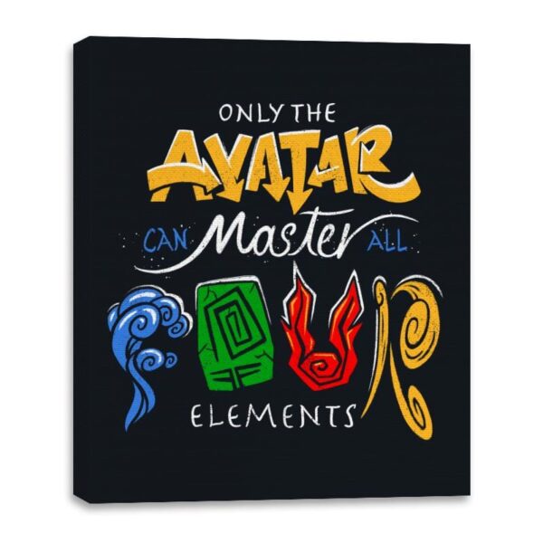Four Elements Master - Canvas Wraps Canvas Wraps RIPT Apparel 16x20 / Black