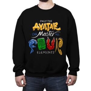Four Elements Master - Crew Neck Sweatshirt Crew Neck Sweatshirt RIPT Apparel Small / Black