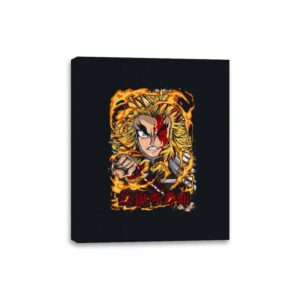 Fury Of Rengoku - Canvas Wraps Canvas Wraps RIPT Apparel 8x10 / Black