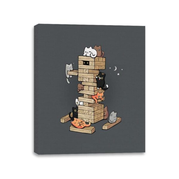 Gaming Kittens - Canvas Wraps Canvas Wraps RIPT Apparel 11x14 / Charcoal