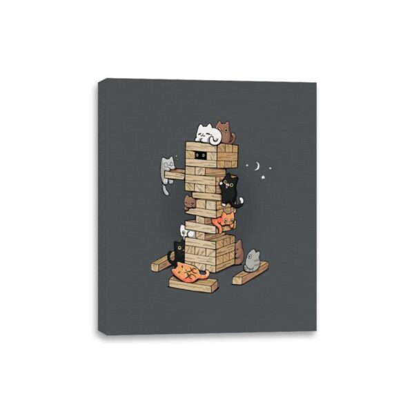 Gaming Kittens - Canvas Wraps Canvas Wraps RIPT Apparel 8x10 / Charcoal