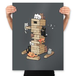 Gaming Kittens - Prints Posters RIPT Apparel 18x24 / Charcoal