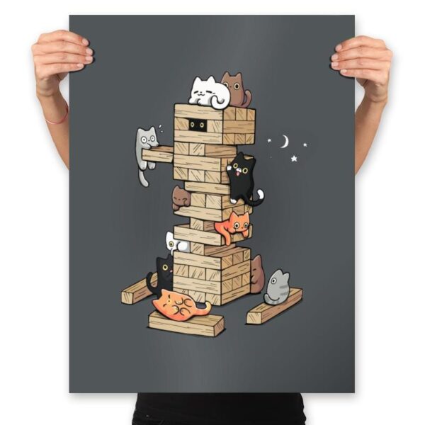 Gaming Kittens - Prints Posters RIPT Apparel 18x24 / Charcoal