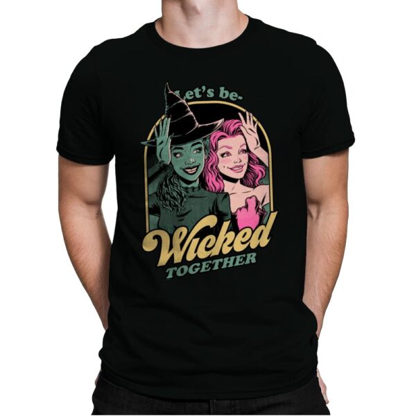 Green and Pink Witches - Mens Premium T-Shirts RIPT Apparel Small / Black