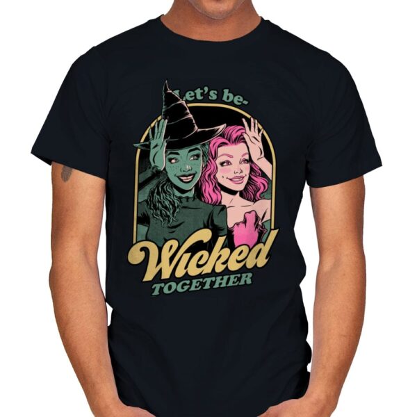 Green and Pink Witches - Mens T-Shirts RIPT Apparel Small / Black