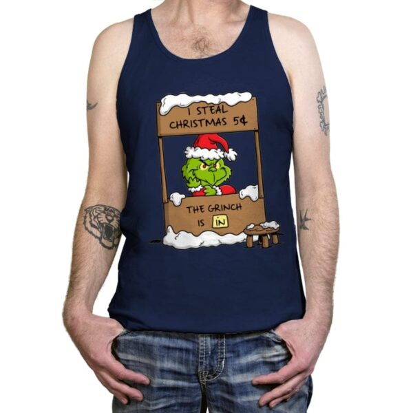 Grinch Help - Tanktop Tanktop RIPT Apparel X-Small / Navy