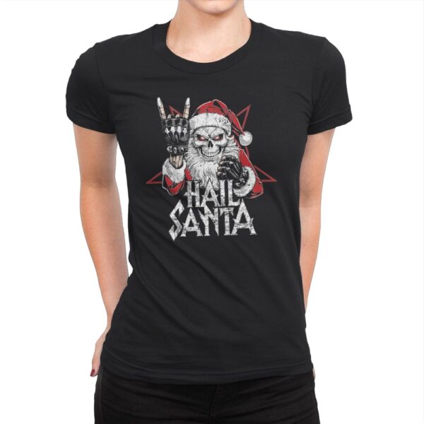Hail Santa - Womens Premium T-Shirts RIPT Apparel Small / Black