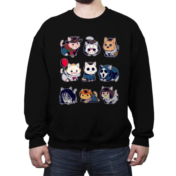 Halloween Kittens - Crew Neck Sweatshirt Crew Neck Sweatshirt RIPT Apparel Small / Black