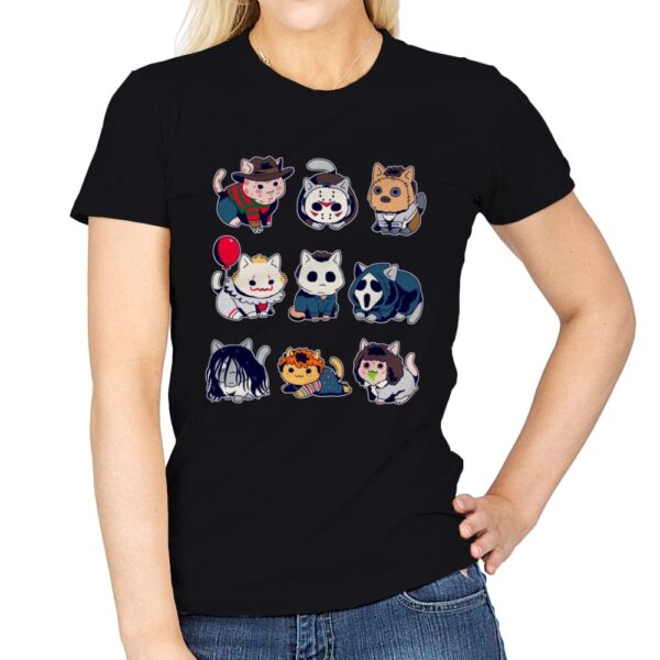 Halloween Kittens - Womens T-Shirts RIPT Apparel Small / Black