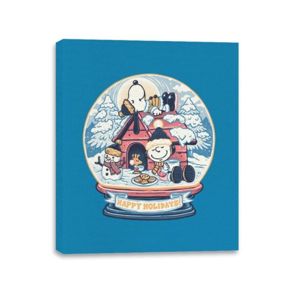 Holiday Snow Globe - Canvas Wraps Canvas Wraps RIPT Apparel 11x14 / Sapphire