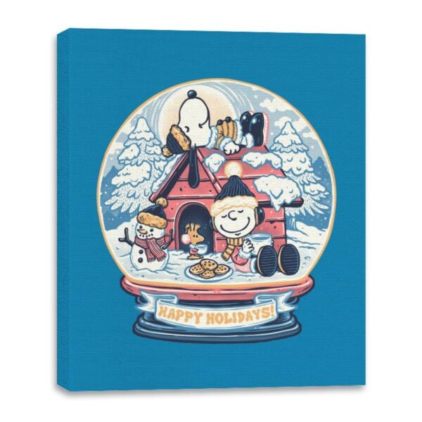 Holiday Snow Globe - Canvas Wraps Canvas Wraps RIPT Apparel 16x20 / Sapphire