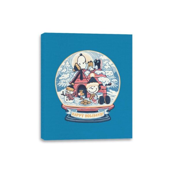 Holiday Snow Globe - Canvas Wraps Canvas Wraps RIPT Apparel 8x10 / Sapphire