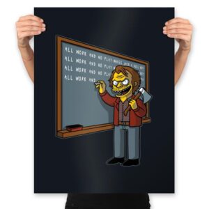 Horror Movie Chalkboard Animation - Prints Posters RIPT Apparel 18x24 / Black