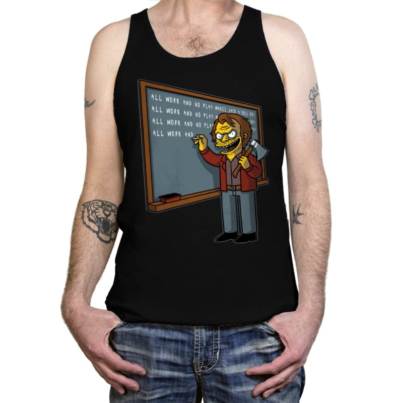 Horror Movie Chalkboard Animation - Tanktop Tanktop RIPT Apparel X-Small / Black