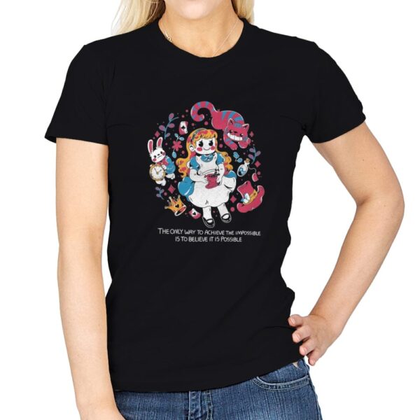 Impossible is Possible - Womens T-Shirts RIPT Apparel Small / Black