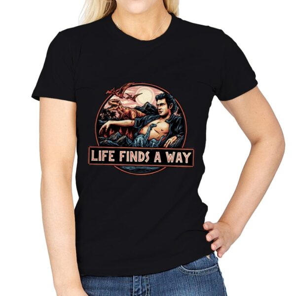 Life Finds a Way - Womens T-Shirts RIPT Apparel Small / Black