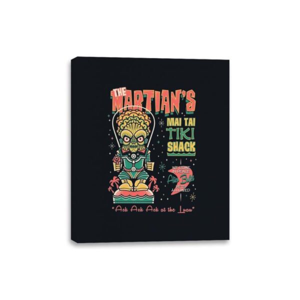 Martians Mai Tai Tiki - Canvas Wraps Canvas Wraps RIPT Apparel 8x10 / Black