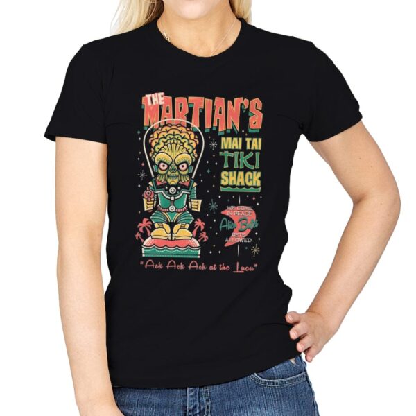 Martians Mai Tai Tiki - Womens T-Shirts RIPT Apparel Small / Black