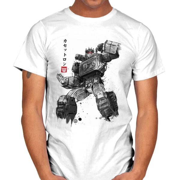 Microcassette Recorder Sumi-e - Mens T-Shirts RIPT Apparel Small / White
