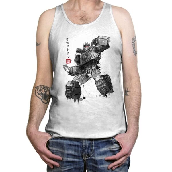 Microcassette Recorder Sumi-e - Tanktop Tanktop RIPT Apparel X-Small / White