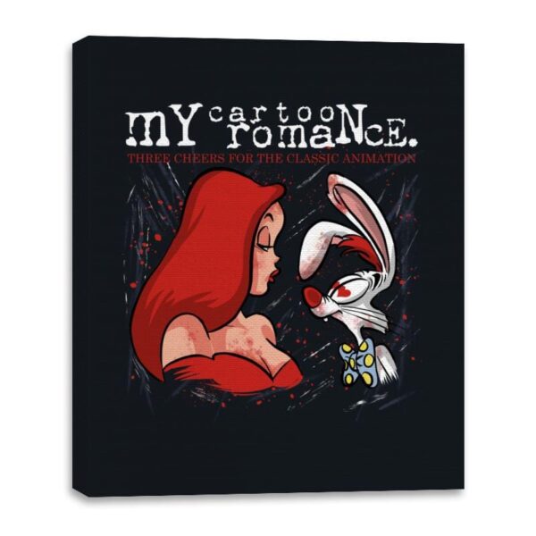 My Cartoon Romance - Canvas Wraps Canvas Wraps RIPT Apparel 16x20 / Black