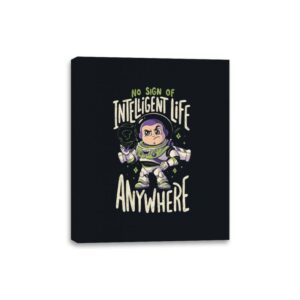 No Sign of Intelligent Life - Canvas Wraps Canvas Wraps RIPT Apparel 8x10 / Black