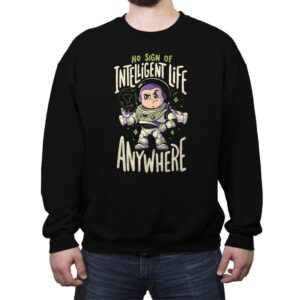 No Sign of Intelligent Life - Crew Neck Sweatshirt Crew Neck Sweatshirt RIPT Apparel Small / Black