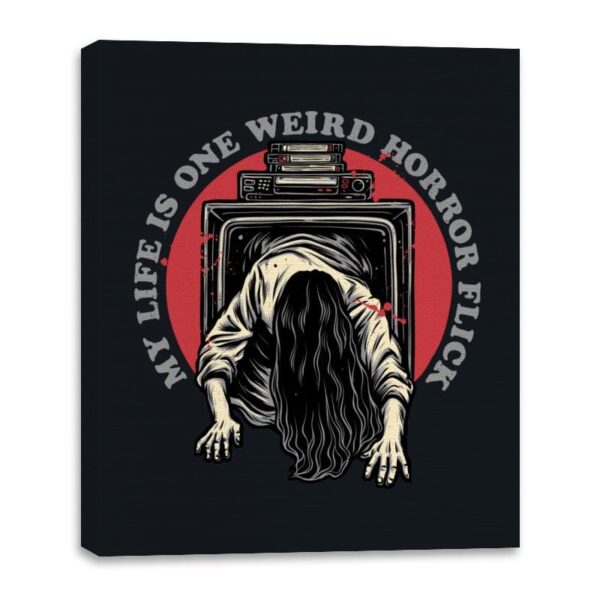 One Big Horror Flick! - Canvas Wraps Canvas Wraps RIPT Apparel 16x20 / Black