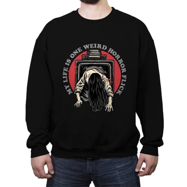 One Big Horror Flick! - Crew Neck Sweatshirt Crew Neck Sweatshirt RIPT Apparel Small / Black