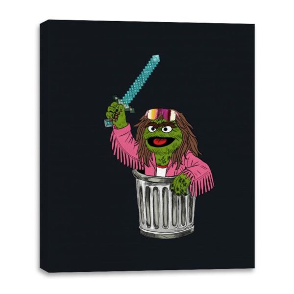 Oscar "The Garbage Man" Grouchson - Canvas Wraps Canvas Wraps RIPT Apparel 16x20 / Black
