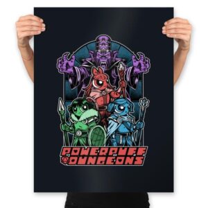 Power Girls Dungeons - Cool RPG Animation - Prints Posters RIPT Apparel 18x24 / Black
