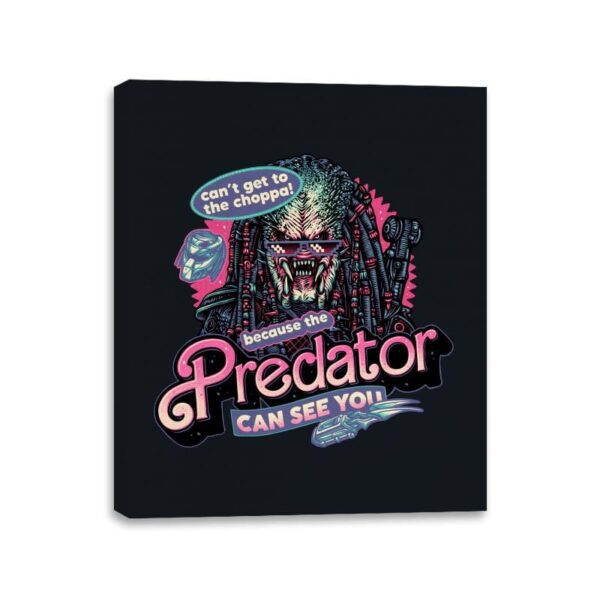 Predator Can See You - Canvas Wraps Canvas Wraps RIPT Apparel 11x14 / Black