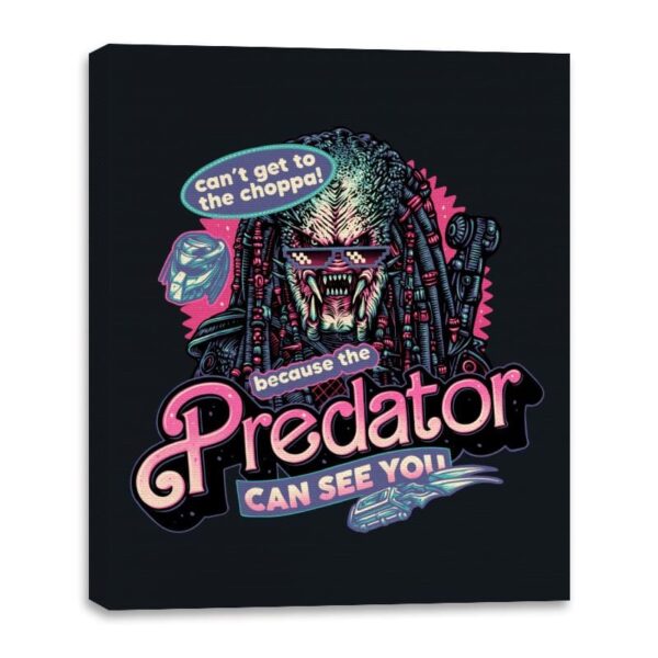 Predator Can See You - Canvas Wraps Canvas Wraps RIPT Apparel 16x20 / Black
