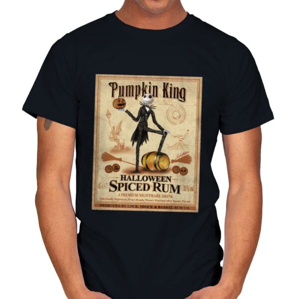 Pumpkin King - Halloween Spiced Rum - Mens T-Shirts RIPT Apparel Small / Black