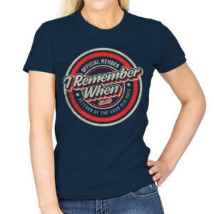 Remember When - Womens T-Shirts RIPT Apparel Small / Navy