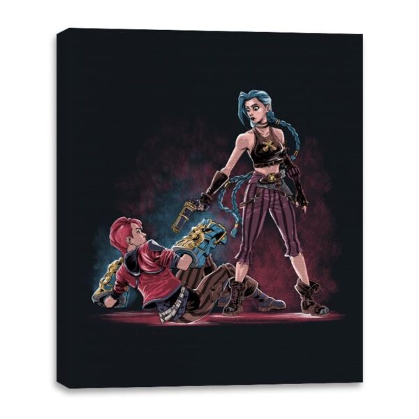 Reservoir Sisters - Canvas Wraps Canvas Wraps RIPT Apparel 16x20 / Black