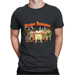 Retro Friends - Mens Premium T-Shirts RIPT Apparel Small / Heavy Metal
