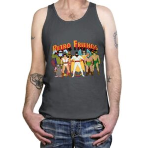 Retro Friends - Tanktop Tanktop RIPT Apparel X-Small / Asphalt