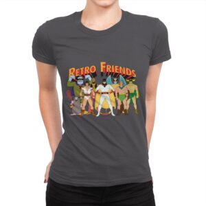 Retro Friends - Womens Premium T-Shirts RIPT Apparel Small / Heavy Metal