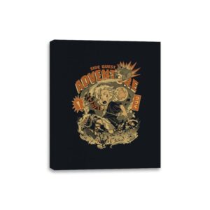 Side Quest Adventure - Canvas Wraps Canvas Wraps RIPT Apparel 8x10 / Black